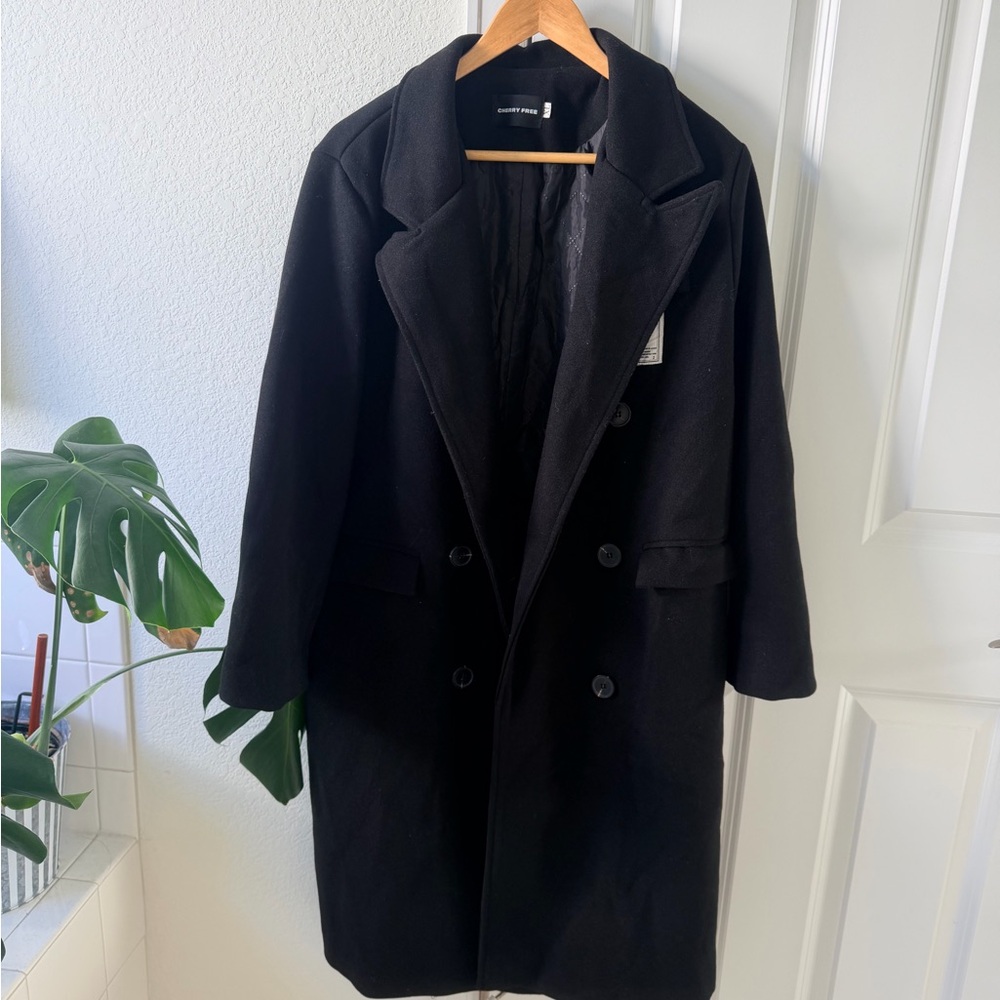 Yohji Yamamoto Classic Black Pea Coat